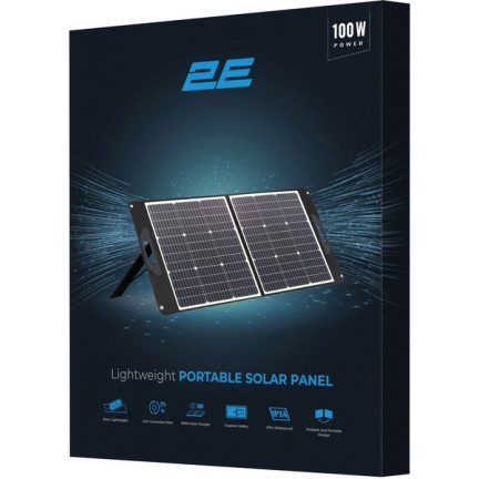 Портативна сонячна панель 2E 100 Вт, 2S, 3M Anderson, QC3.0, 24 Вт+Type-C 45 Вт (2E-PSPLW100)