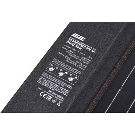 Портативна сонячна панель 2E, DC 36 Вт, USB-С 20 Вт, USB-A 18 Вт (2E-PSP0021)