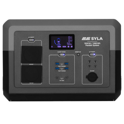 Портативна електростанція 2Е Syla, 1500 Вт, 1280 Вт/год, WiFi/BT, паралельне підключення, швидка зарядка