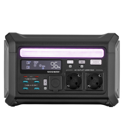 Портативна електростанція Segway LUMINA 500, 600 Вт (R-Drive 1200 Вт), 512 Вт/год, IPX3, BT, Interactive Ambient Light, швидка зарядка	
