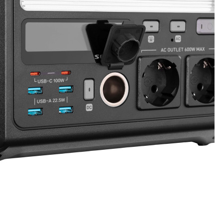 Портативна електростанція Segway LUMINA 500, 600 Вт (R-Drive 1200 Вт), 512 Вт/год, IPX3, BT, Interactive Ambient Light, швидка зарядка	