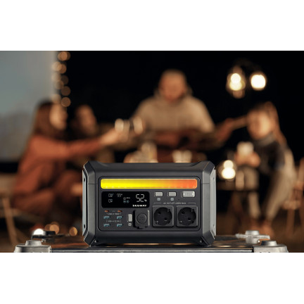 Портативна електростанція Segway LUMINA 500, 600 Вт (R-Drive 1200 Вт), 512 Вт/год, IPX3, BT, Interactive Ambient Light, швидка зарядка	